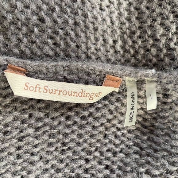 Soft Surroundings Cardigan Telluride Topper Shawl Wool Mohair Long Casual Cozy L - Picture 8 of 10